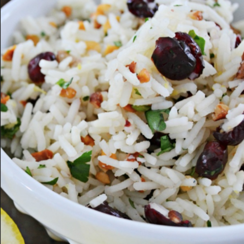 Cranberry Tea and Mint Rice