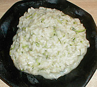 Green Tea Risotto with Zucchini