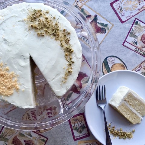 Coconut Chamomile Cake