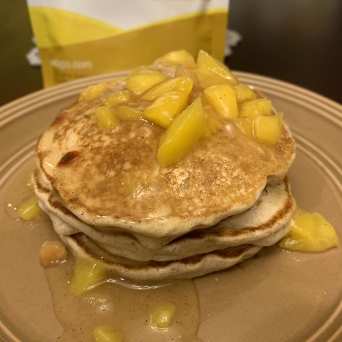 Peach Serenity Pancakes with Peach Syrup