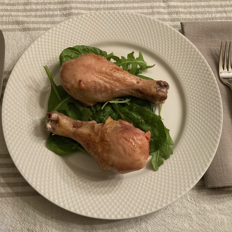 Raspberry Glazed and Marinated Chicken Drumsticks