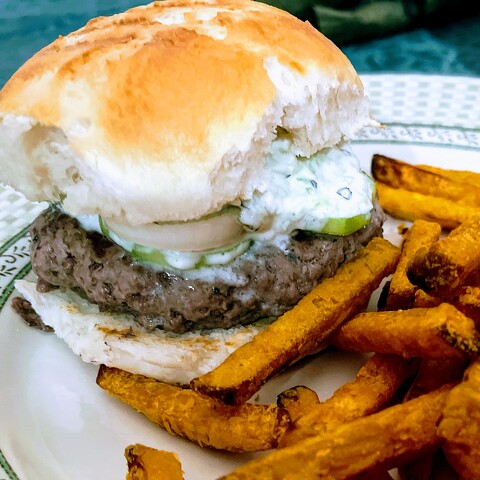 Mint Greek Lamb Burger