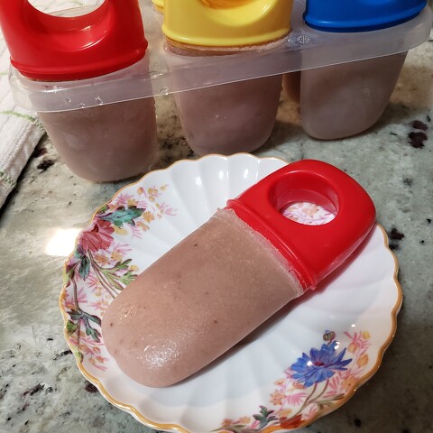 Strawberry Banana Yogurt Pops (Dairy Free)