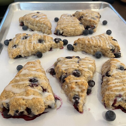 Vegan White Blueberry Scones