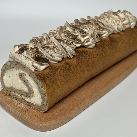 Almond cardamom tea cake roll