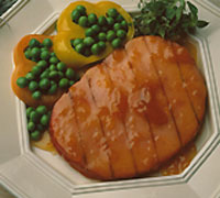 Ham Steak with Tea Raisin Sauce