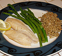 Christmas Tilapia with Spearmint and Lemon