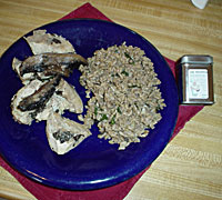 Chicken and Brown Rice with Portobello
