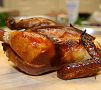 Lapsang Souchong-Smoked Stuffed Cornish Game Hen